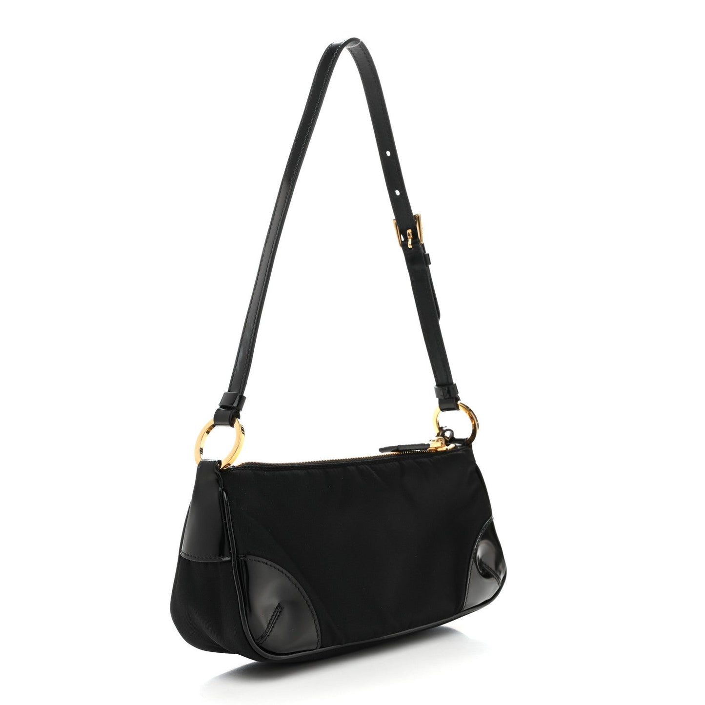 Re-Nylon Spazzolato Re-Edition 2002 Shoulder Bag Black