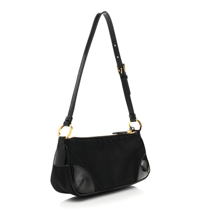 Re-Nylon Spazzolato Re-Edition 2002 Shoulder Bag Black