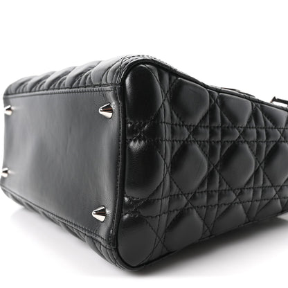 Lambskin Cannage Medium Lady Dior Black