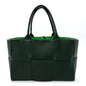 Calfskin Maxi Intrecciato Medium Arco Tote Raintree