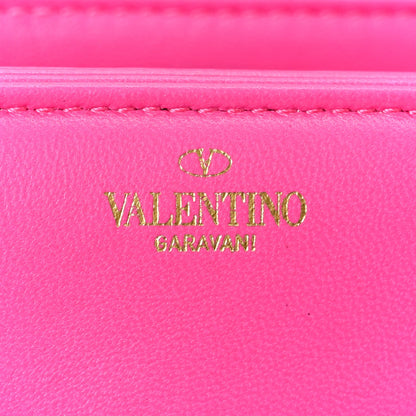 Nappa Monochrome One Stud Chain Clutch Pink PP