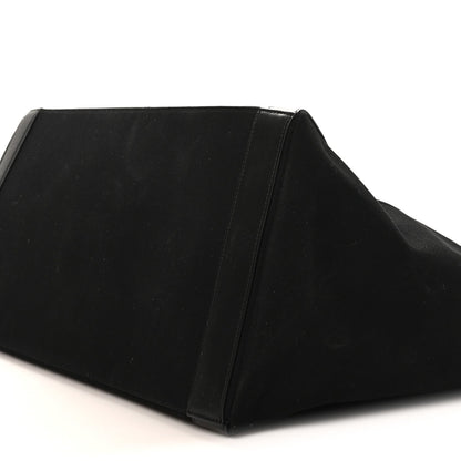 Linen Calfskin Rive Gauche Tote Black