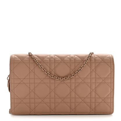 Ultra Matte Calfskin Cannage Lady Dior Clutch Fard