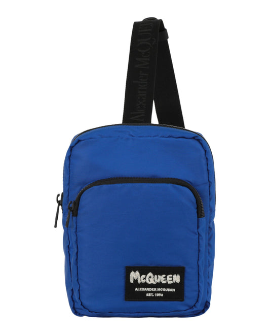 Alexander McQueen Mens Logo Crossbody Camera Bag