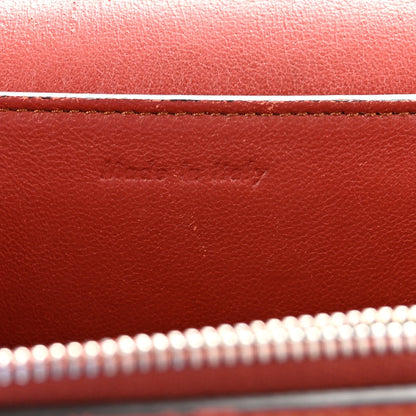 Shiny Smooth Calfskin Medium Frame Shoulder Bag Maple White