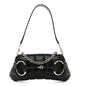 Nappa Vertical Matelasse Small Maxi Horsebit Chain Shoulder Bag Black