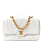 Lambskin Quilted Mini Flap Bag White