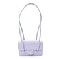 Shiny Caviar Mini Preppy Coco Shoulder Bag Purple