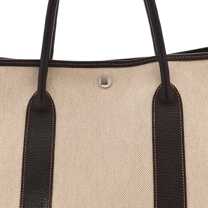 Buffle Skipper Toile Garden Party 36 MM Tote Marron Fonce