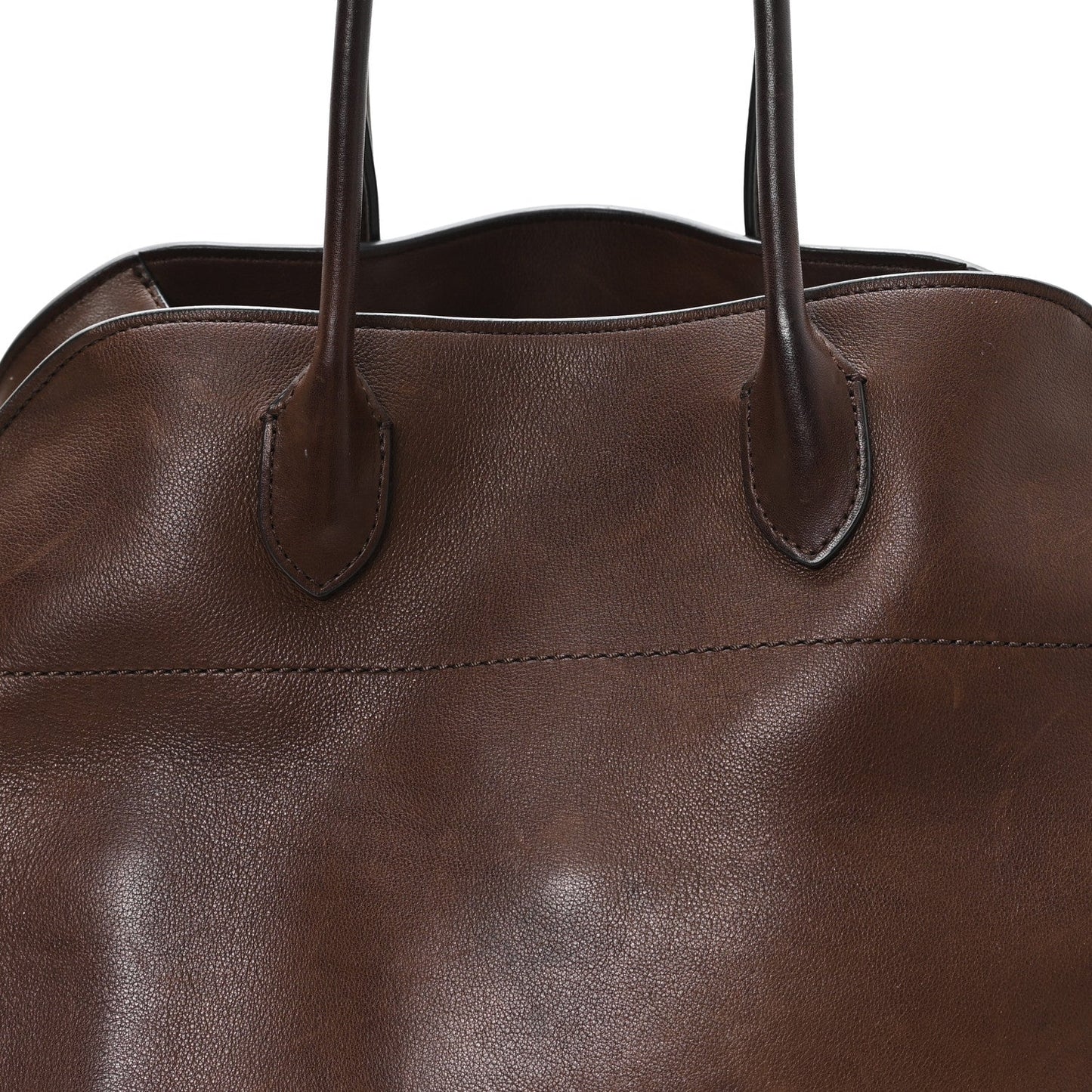 Polished Saddle Calfskin Soft Margaux 15 Chestnut