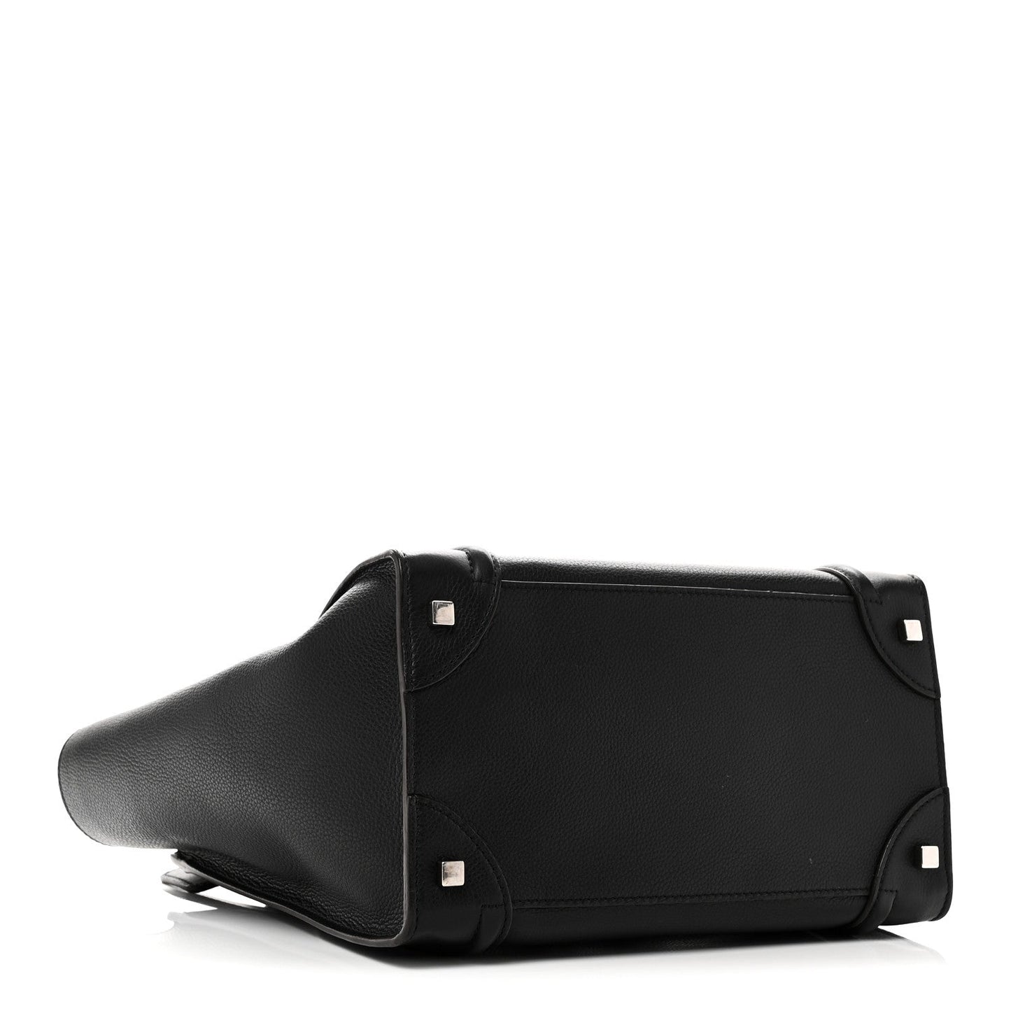 Drummed Calfskin Mini Luggage Black