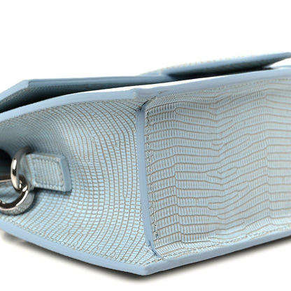 Calfskin Lizard Embossed Le Grand Bambino Light Blue