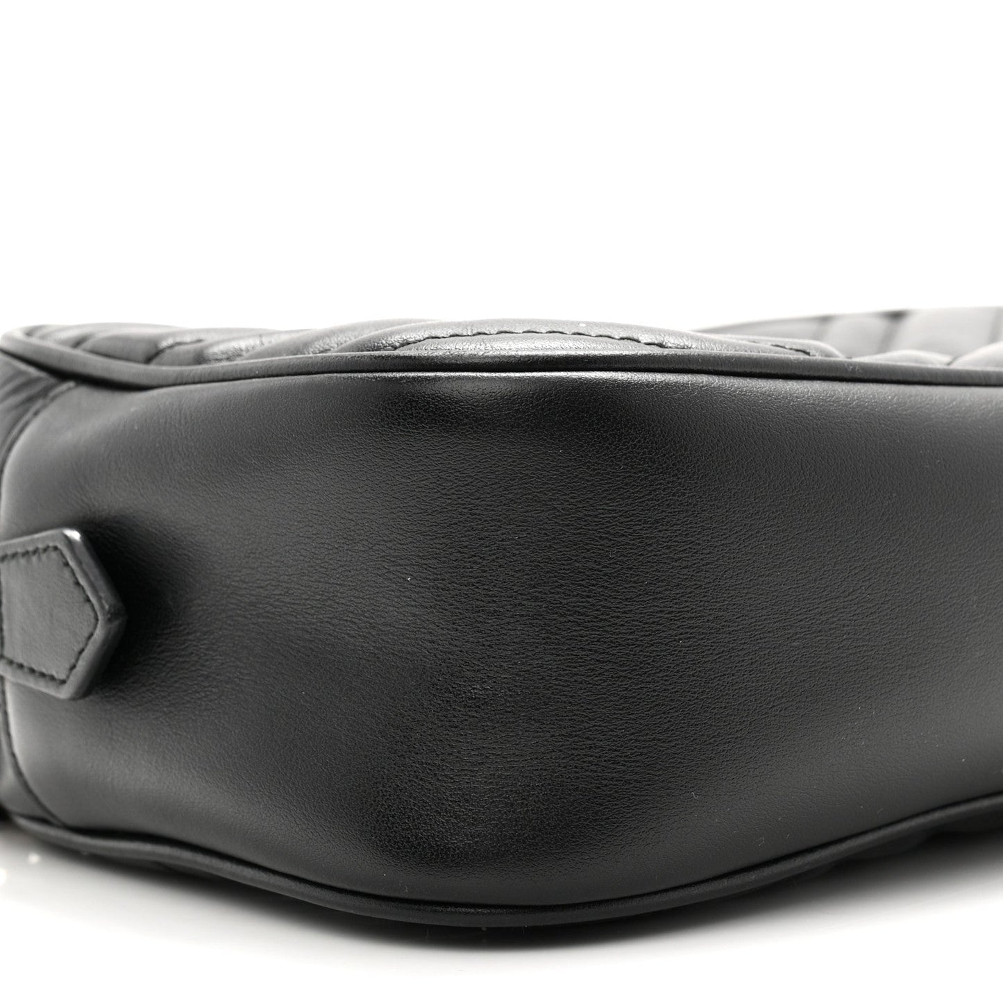 Calfskin Matelasse Small GG Marmont Chain Shoulder Bag Black