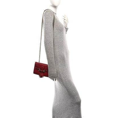 Soft Microguccissima Mini Emily Chain Shoulder Bag Rosso