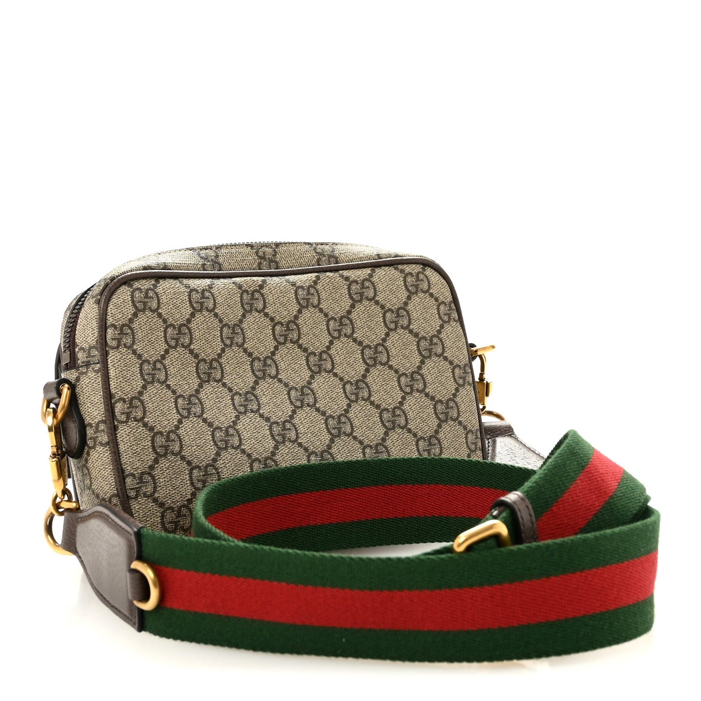 GG Supreme Monogram Web Mini Ophidia Bag Beige Ebony