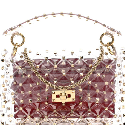 PVC Medium Rockstud Spike Shoulder Bag