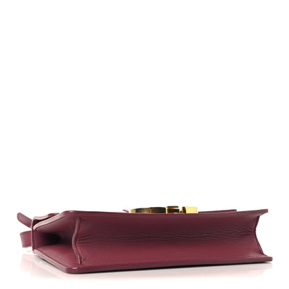 Smooth Calfskin 30 Montaigne Flap Bag Burgundy