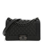 Caviar Quilted Medium Boy Flap So Black