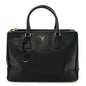 Saffiano Medium Galleria Double Zip Tote Black