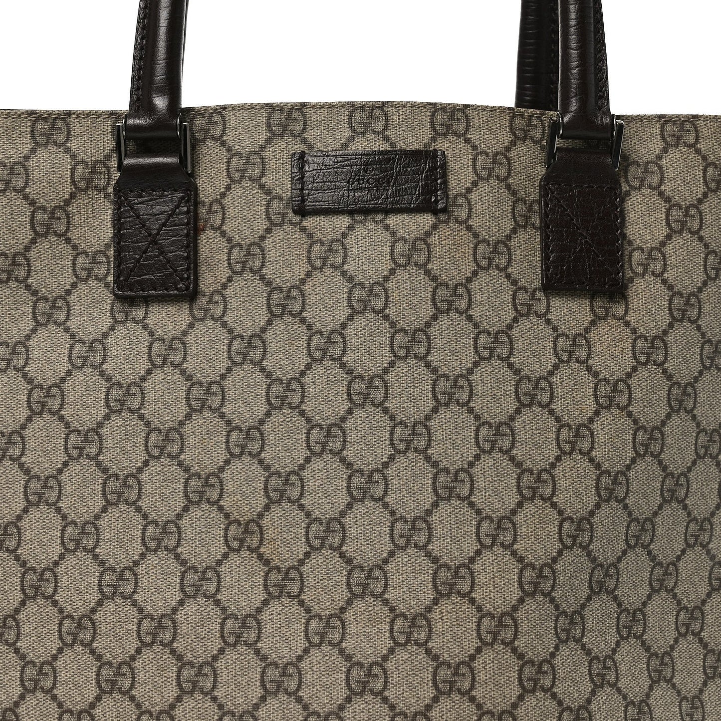 GG Plus Monogram Small Vertical Tote Dark Brown
