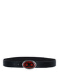 Ferragamo Mens Pebbled Buckle Belt