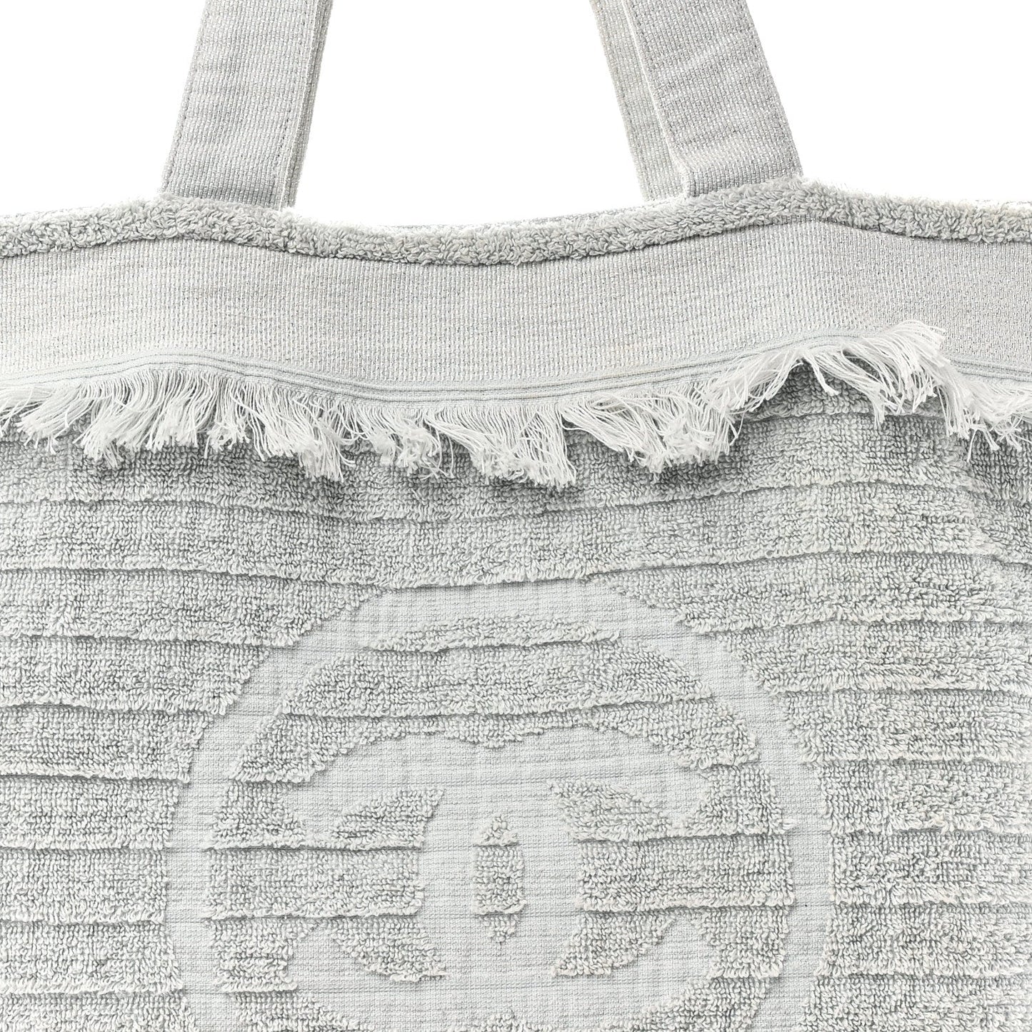Terry Cotton CC Beach Tote Towel Set Light Grey