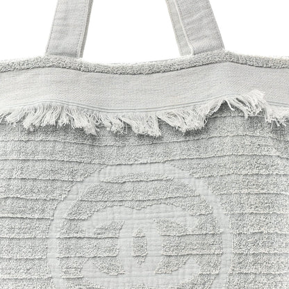 Terry Cotton CC Beach Tote Towel Set Light Grey
