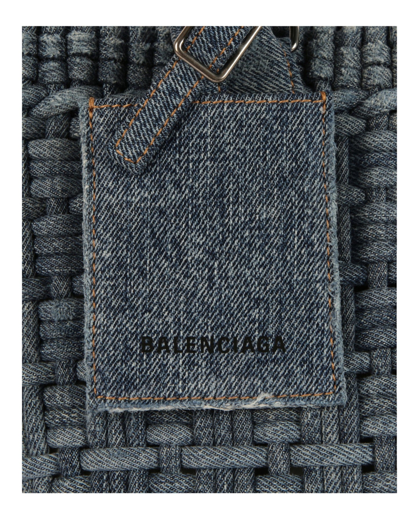 Balenciaga Womens Bistro Xs Basket Top Handle Bag In Denim