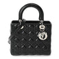 Lambskin Cannage Medium Lady Dior Black