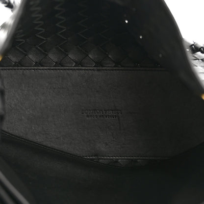 Nappa Intrecciato Medium Andiamo Shoulder Bag Black