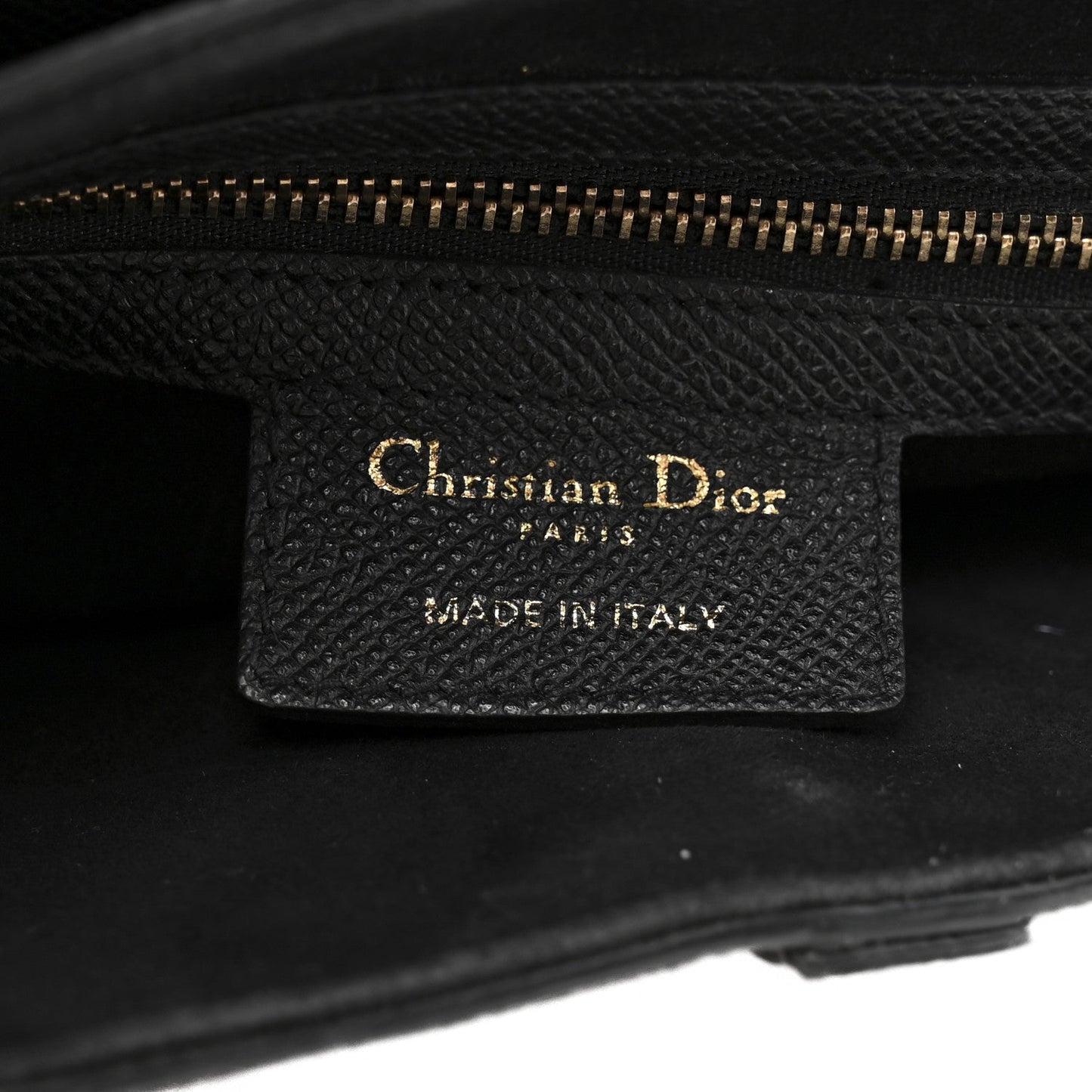 Grained Calfskin Saddle Bag Black