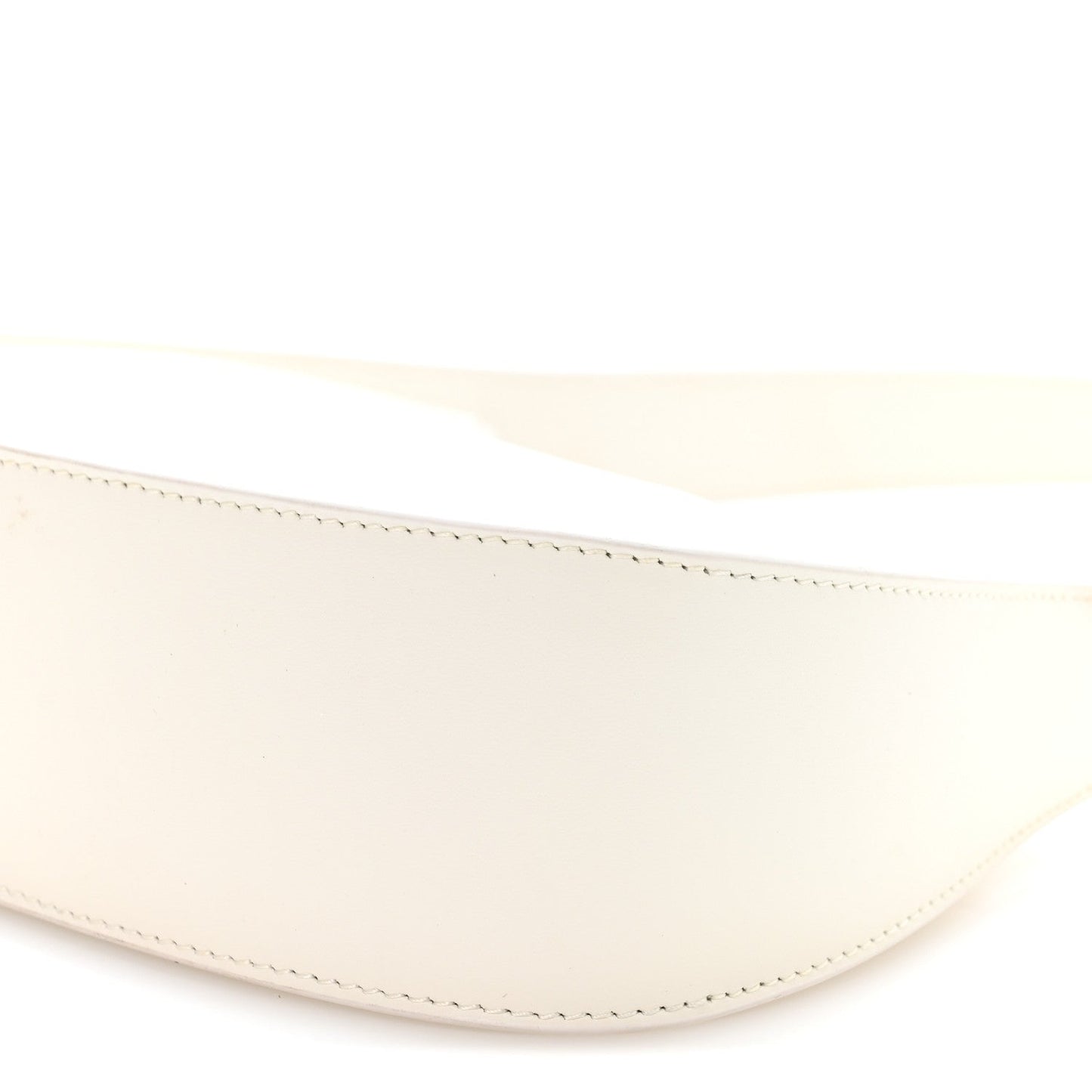 Smooth Calfskin Half Moon Shoulder Bag New Ivory