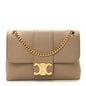 Supple Calfskin Medium Victoire Bag Brown Sepia