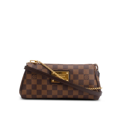 Louis Vuitton Damier Ebene Eva Clutch w/ Box & Straps