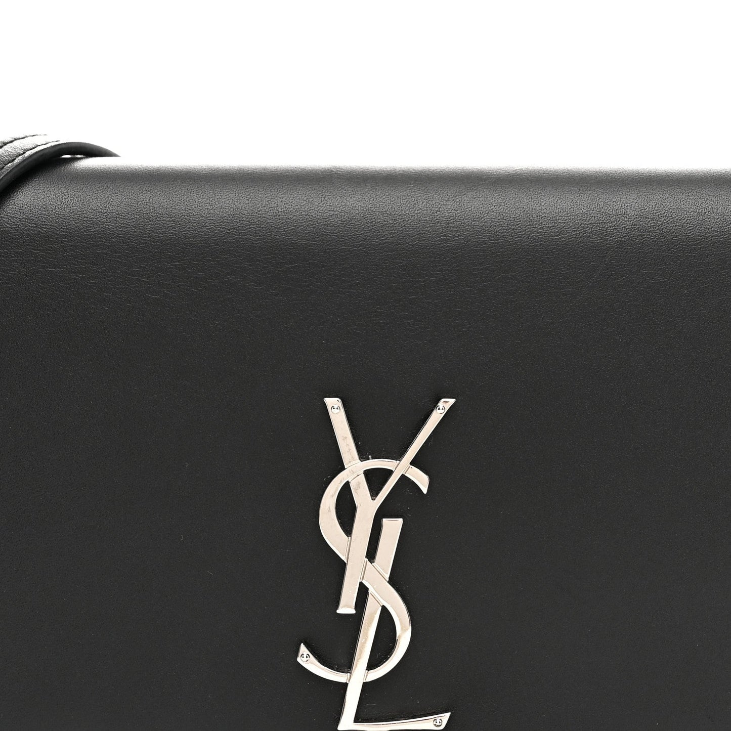 Smooth Calfskin Classic Monogram Kate Tassel Chain Wallet Black