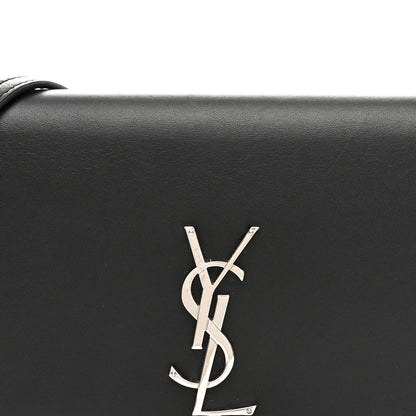 Smooth Calfskin Classic Monogram Kate Tassel Chain Wallet Black