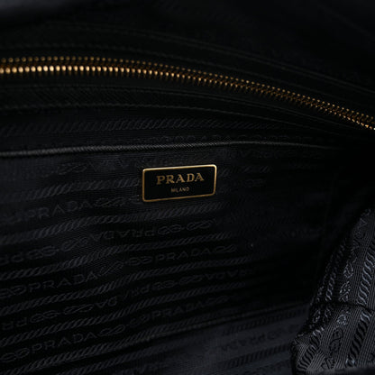 Saffiano Tessuto Nylon Shopping Tote Black
