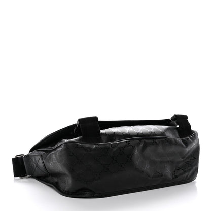 Imprime Monogram Medium Double Buckle Flap Messenger Bag Black