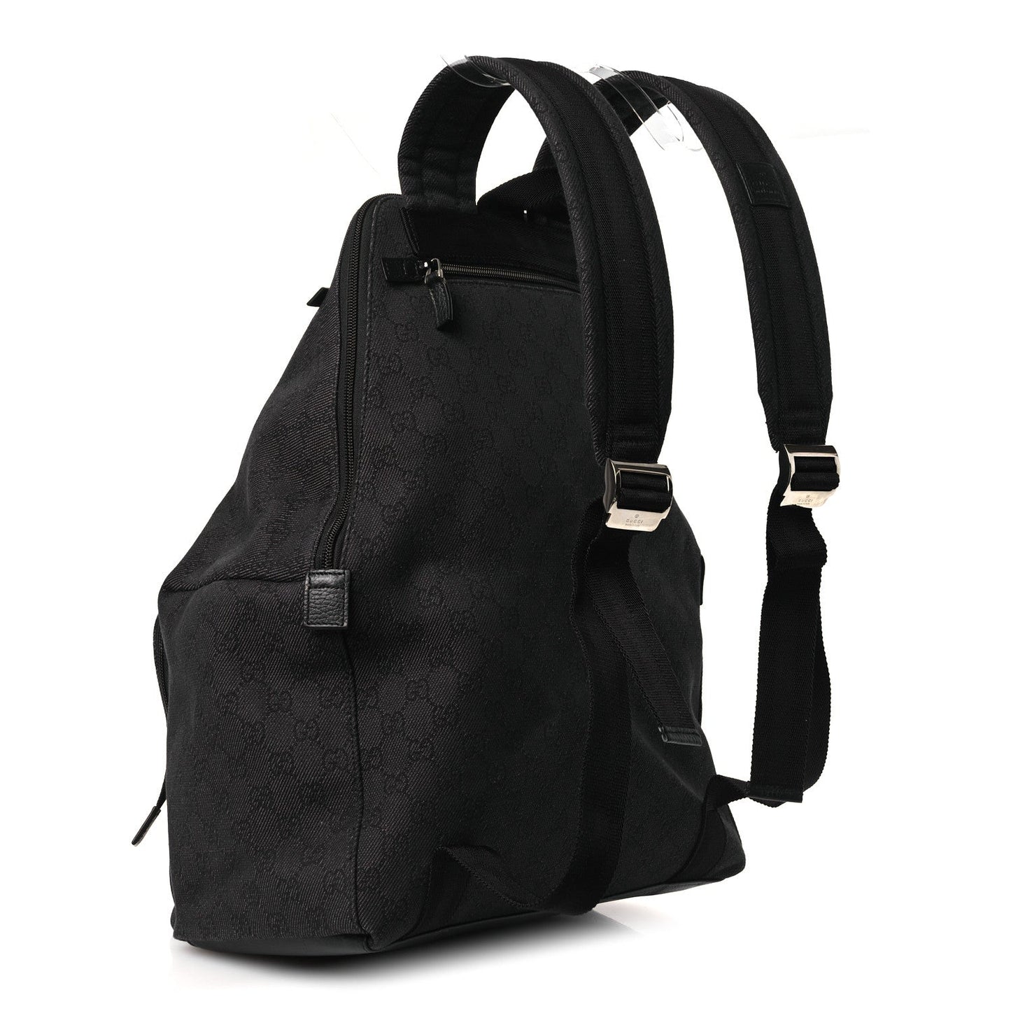 Denim Monogram Medium Backpack Black