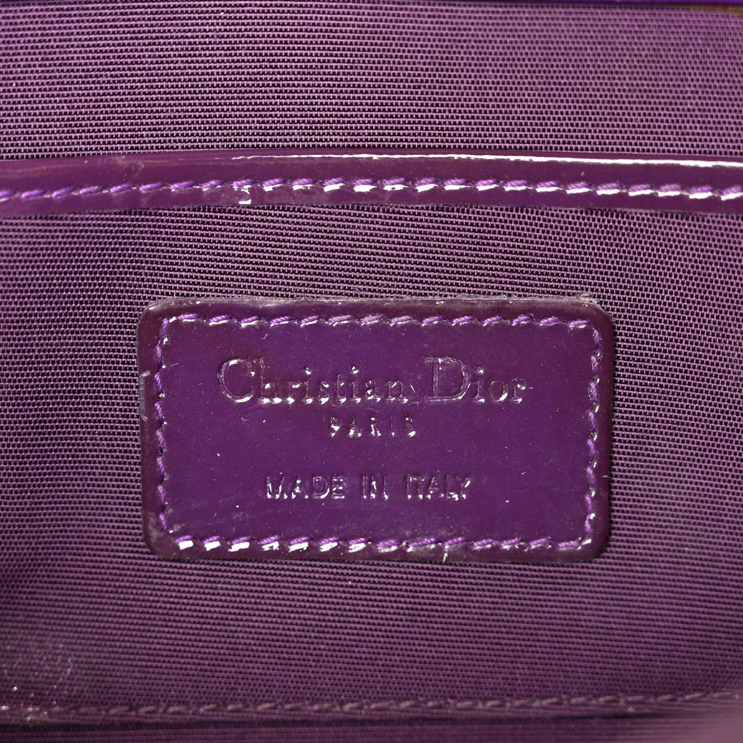 Patent Cannage Lady Dior Convertible Clutch Purple