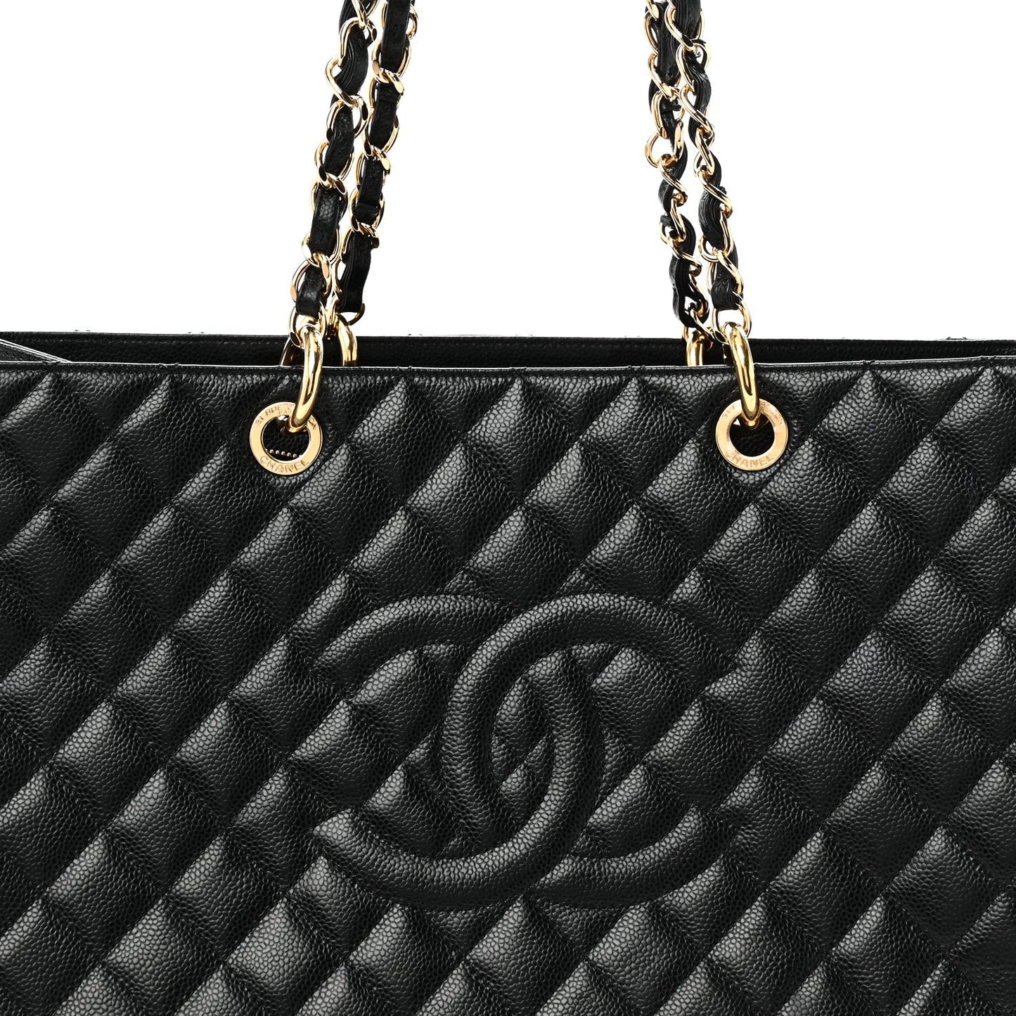 Caviar Quilted XL Grand Shopping Tote GST Black