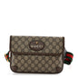 GG Supreme Monogram Neo Vintage Web Belt Bag Brown