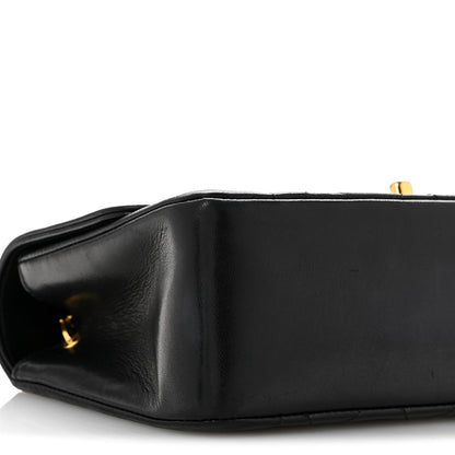 Lambskin Quilted Small Single Flap Black