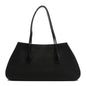 Grained Calfskin Alger Shoulder Bag Black