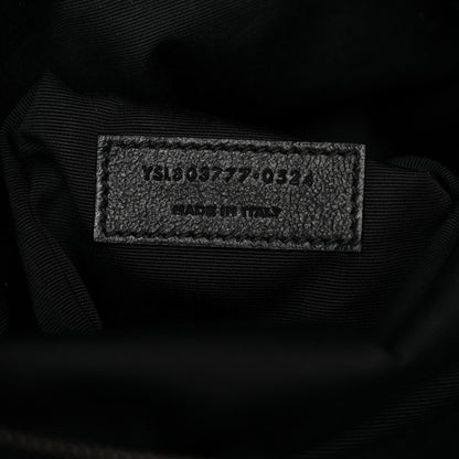 Grained Lambskin Monogram Large Niki Chain Satchel Black