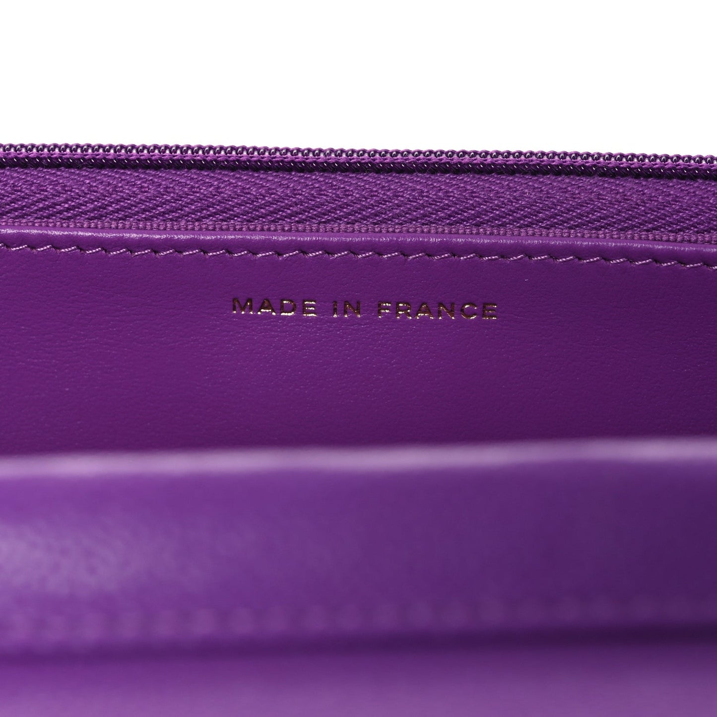Caviar Quilted Wallet On Chain WOC Purple