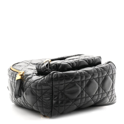 Lambskin Cannage Mini Backpack Black