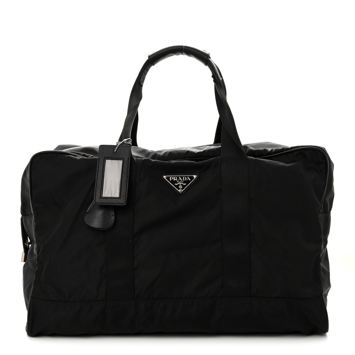 Tessuto Nylon Saffiano Carry On Travel Bag Black
