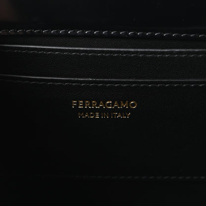 Brushed Calfskin Mini Wanda Top Handle Bag Black