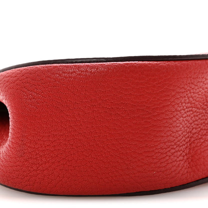 Grained Lambskin Drew Shoulder Bag Plaid Red